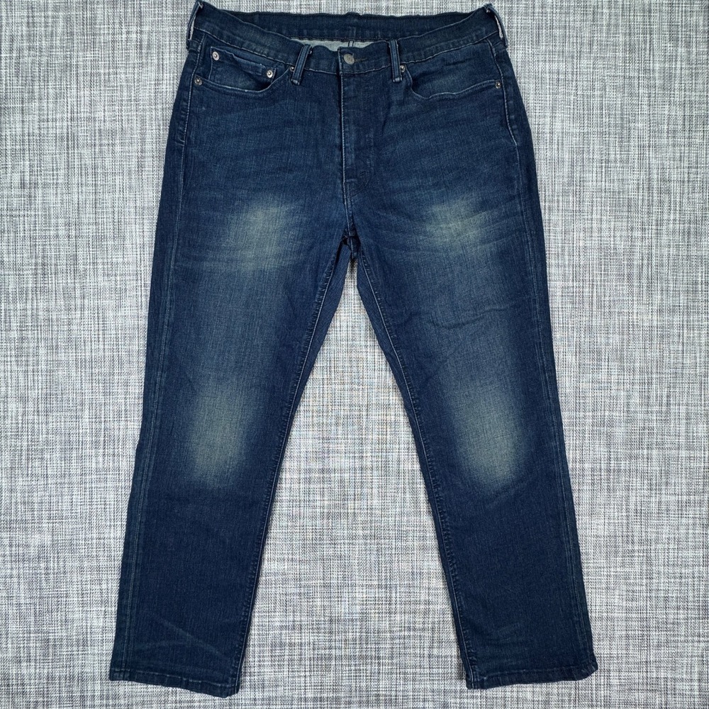 Levi's Mens 34x30 Jeans 541 Athletic Taper Stretch Dark Blue Denim Five Pocket